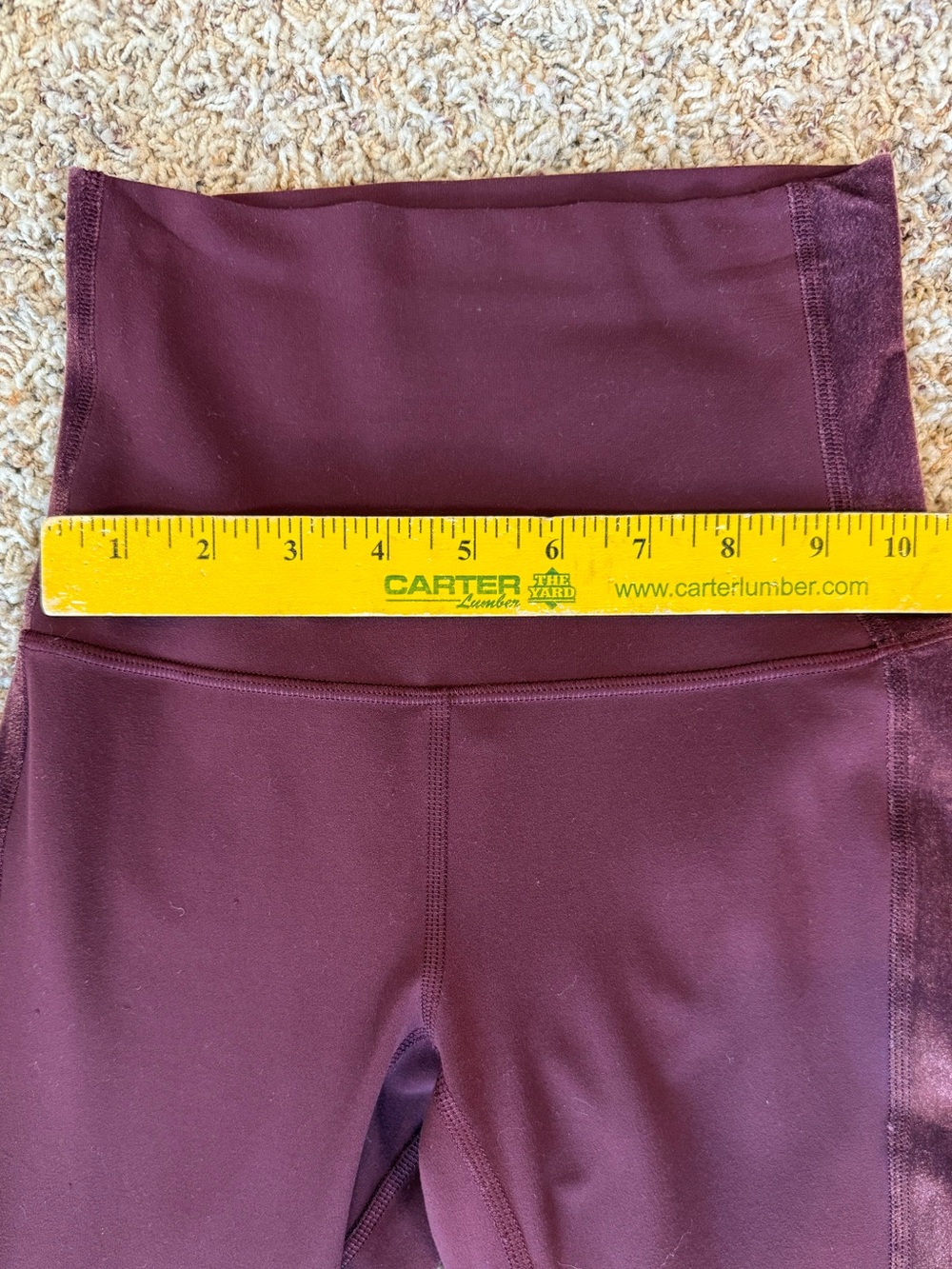 Lululemon Align Super High Rise Crop Velvet Women’s 2 Burgundy Garnet Leggings - Picture 6 of 11